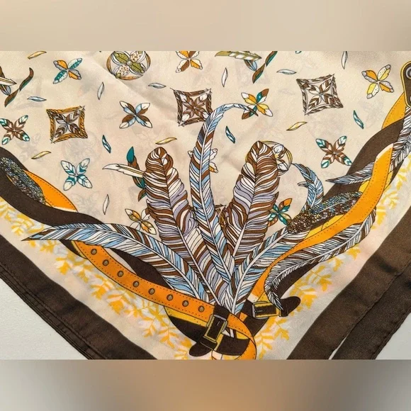 VINTAGE | Classic, square scarf - Picture 11 of 14